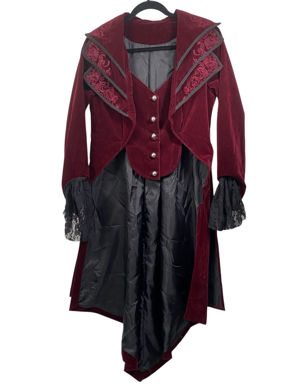 Cranberry Velvet Victorian Gothic Jacket